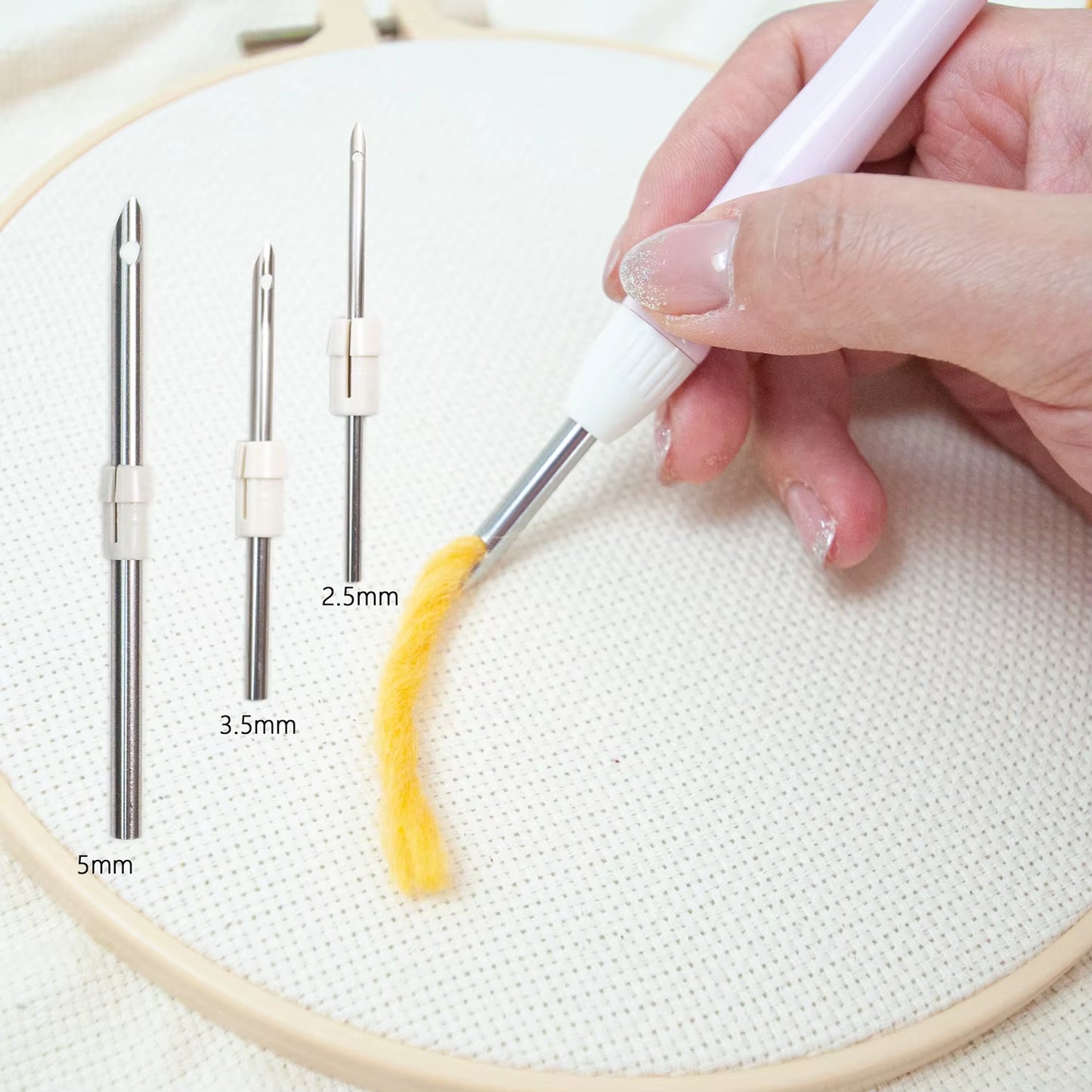 Embroidery Kit Punch Needle Stitching Tool Magic Embroidery Needle Pen Weaving Tool Knitting Sewing Tools for DIY Carpet Insole
