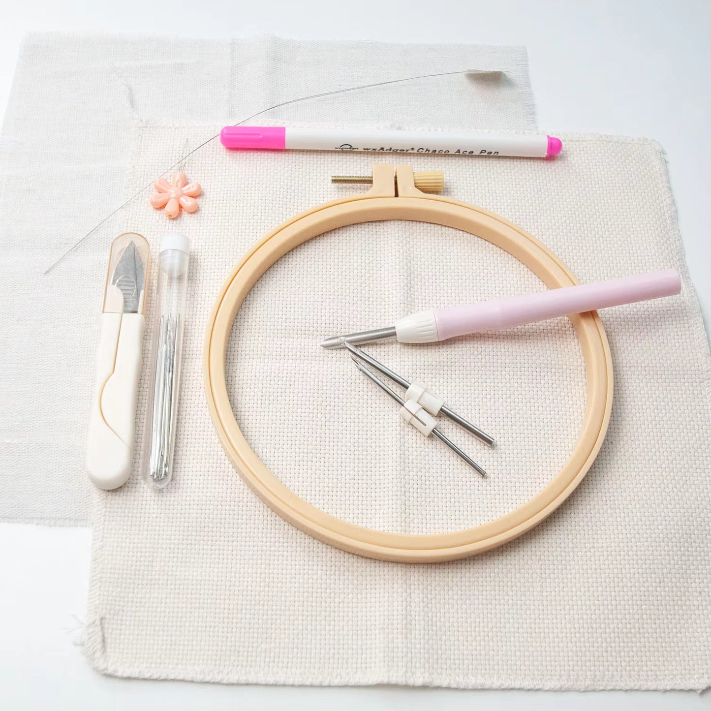 Embroidery Kit Punch Needle Stitching Tool Magic Embroidery Needle Pen Weaving Tool Knitting Sewing Tools for DIY Carpet Insole