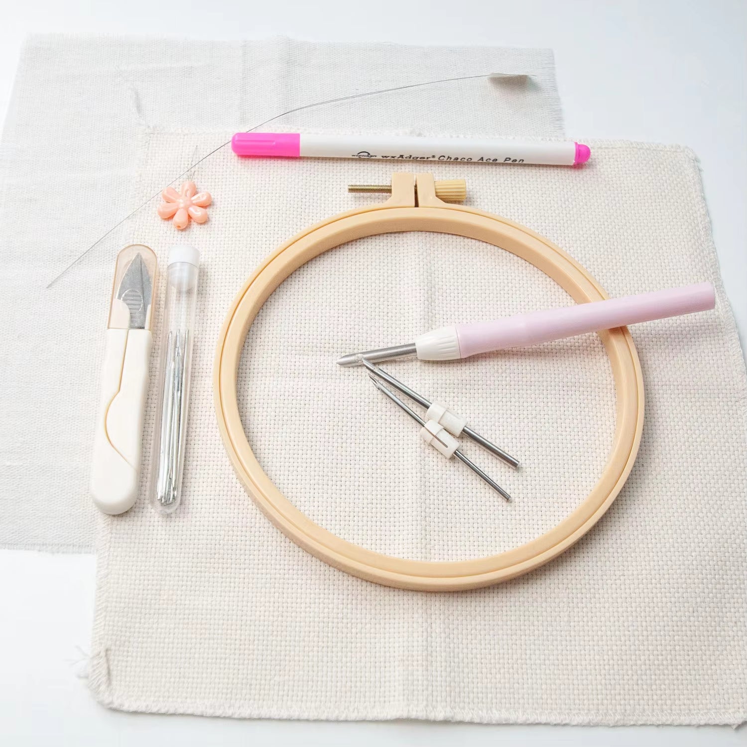 Embroidery Kit Punch Needle Stitching Tool Magic Embroidery Needle Pen Weaving Tool Knitting Sewing Tools for DIY Carpet Insole